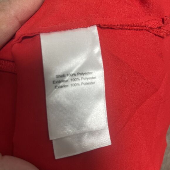 HALSTON Vintage Women's Tunic Top Front Zipper Long Sleeve Red Size Large - Picture 8 of 8